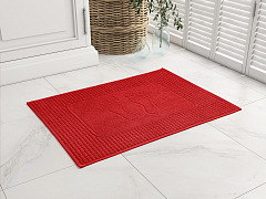 Полотенце для ног, Guten Morgen, Ткань махровая, Цвет: Красный