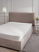 Простыня на резинке, Guten Morgen, Ткань трикотажная, 125 гр/м, Гл. кр, Цвет: Молочный