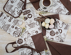 Полотенце, Guten Morgen, Рогожка, Кофе, наб.